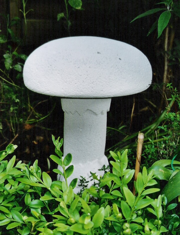 Paddestoel gemaakt van gasbeton